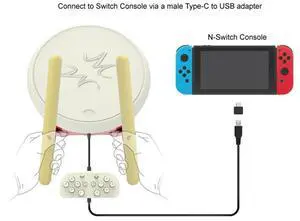 Taiko Drum for Nintendo Switch Drum Controller Drum Sticks for Taiko no Tatsujin