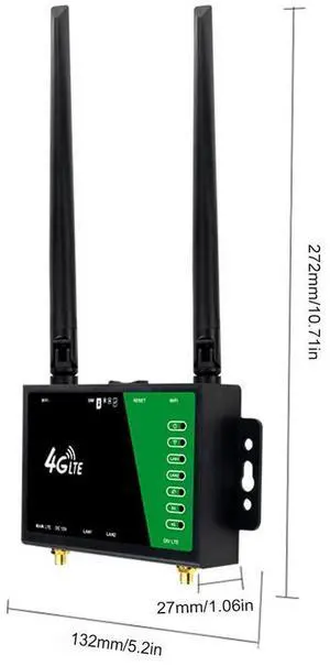 Router with SIM Card Slot 4 Antennas 4G Wireless Router 150Mbps Firewall Protection Modem Router for Home Office Indoor
