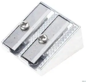 l Bevelled Double Hole Pencil Sharpener School Office Sharpener Stationery