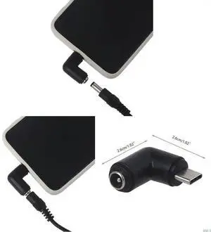 90 Degree USB C Type-C Male to Female Adapter Support 5.5x2.1mm Elbow Adapter