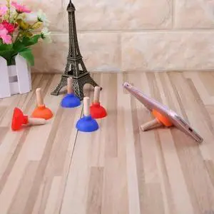Mini Colorful Toilet Plunger Holder Sucker Stand For Mobile Phone for