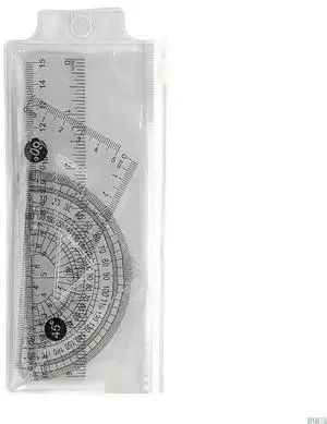 4 Pcs Ruler Protractor Set Geometry Tool 15cm Ruler Set Triangle Ruler for Classroom Homework Learning Accessories