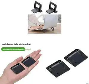 2Pcs Foldable Laptop Stand Portable Laptop Stand Invisible Cooling Laptop Stand Cooling Office Footpad Notebook Tablets