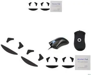 2 Sets Mouse Feet Pad Sticker for DeathAdder Mice Pads Curved Sticker