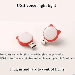 Cartoon Cats USB LED Light Interior Night Light Voice Control Lamp
