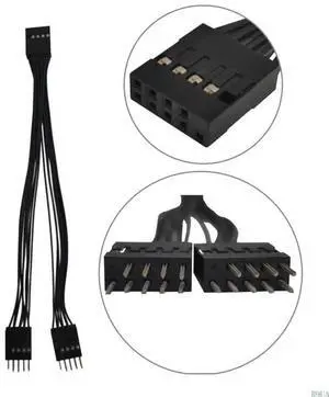 Shield USB 9Pin Female to Dual9Pin Male Adapter Extension Cable Fast Transfer