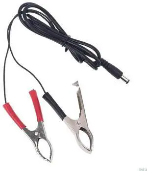 5.5x2.1mm for DC Barrel Male Plug to Dual Clips Connector Cable Adapte