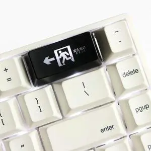 Through Backspace Keycap Safe 2U Keycaps ABS Etched Backlit Keycap