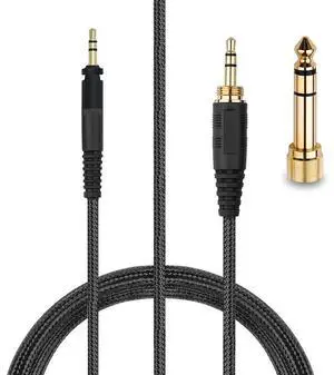 6.35mm Replacement Nylon Braided Cable Extension Cord for shure SRH440 SRH840 SRH940 SRH750DJ SRH 840 940 440 Headphones
