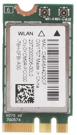 2.4+5G 300Mbps Dual Band Network Card QCNFA335 M.2 NGFF Wireless Wlan Card DW1707 VRC88 Qualcomm