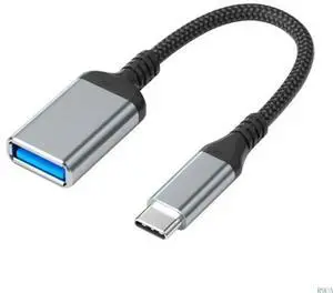 Nylon Weaving USB C Male to USB Female Converter Fast Charging OTG Extension Cable Wire for Keyboards Flash Drive