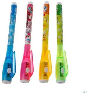 4 Pack Invisible Pens with UV Light Colored for Shell Disappearing for Spy Pens for Secret Informa