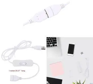 Extension Data Cable with ON/Off Switch for USB LED Strips Fan Desk Lamp