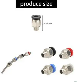 10-piece PTFE Pneumatic Connectors Straight Adapters Precise fit Heat-resistant