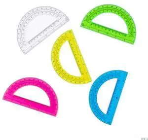 5Pcs Math Protractors 180 Degrees Plastic Protractor 6Inch Protractors for Kid
