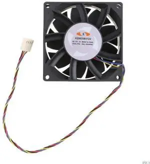 for DC Brushless KZ8025B012U 80mm for DC 12V 1.00A Cooling Fan 80x80x25mm 4-p Ball Bearing 6500RPM 85.2CFM High Speed