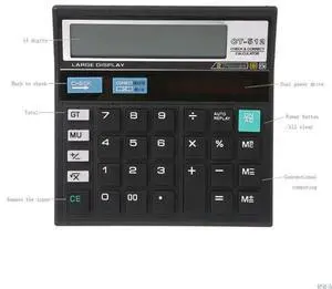 +Solar Dual Power Calculator Large Screen Financial Accounting Tools