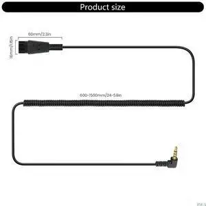 Flexible Quick Disconnect Cable to DC3.5mm Adapter Cable Enhances Communicate