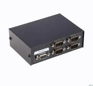 4 Port Rs-232c 9-pin Switch for Pc Serial Port Sharing Splitter Device for Case