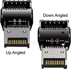 2pcs USB 3.1 Front Panel Header Male to Female Type-E Motherboard Extension Data Adapter