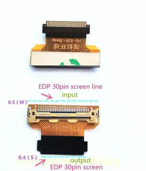 style screen LED EDP EDP 30pin 0.4mm to 30pin 0.5mm Converter Cable Adapter connector