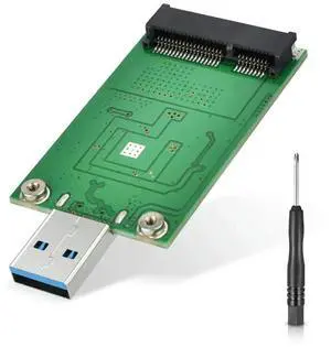 MSATA to USB 3.0 Adapter - Mini SATA Converter as Portable Flash Drive External Hard Drive (No Cable Needed)