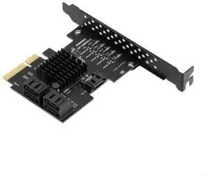 5 PortPCIE Expansion Card Compatibles PCIExpress X4X8X16 Interfaces PCIExpress Adapter 6Gbps Efficient