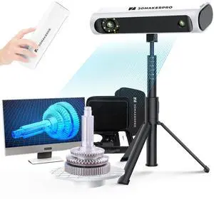 3DMakerpro Lynx 3D Scanner, 0.1MM Accuracy & 10 FPS Scan Speed, Portable 3D Scanner for 3D Printing and 3D Printer (Premium Version)