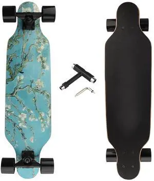 longboard skateboard Complete Cruiser, 31 inch Small Pro Longboards with T-Tool for Cruising, Carving, Freestyle and Downhill