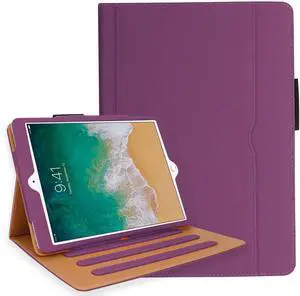 for iPad 7th Generation Case, for iPad 10.2 Case with Pencil Holder - Multi-Angle Stand, Hand Strap, Auto Sleep/Wake for iPad 7th Gen, for iPad 10.2 2019(Purple)