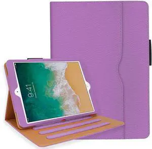 for iPad 6th Generation Cases, iPad Air 2 Case, Air Case with Pencil Holder - 9.7 inch 2018 2017 Case - Hand Strap, Auto Sleep Wake, Multi-Angle Stand - A1822 A1823 A1474 A1475(Light Purple)