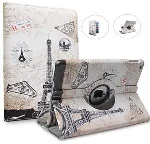 for iPad 5th 6th Generation Case - for iPad 9.7 inch 2018 2017 Cover - 360 Degree Rotating Stand, Screen Protector, Shockproof, Auto Sleep Wake - A1893 A1954 A1822 A1823 (Travel)