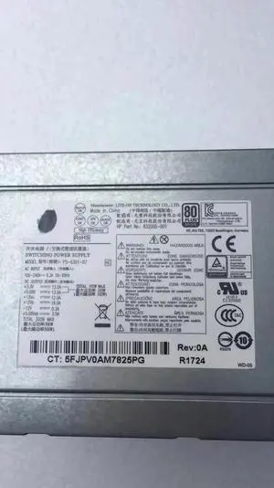 For HP desktop 300W power supply PS-6301-07 832005-001 with graphics card 6+8-pin interface 80