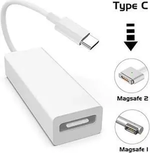 USB C Magsafe Adapter, Type C to Magsafe 1&2 Converter Adapter Charge, Compatible with New MacBook Pro/Air and Any USB C Devices,USB 3.1 Type C Male to Magsafe 2 5Pin Female Cable Cord Converter Adapt