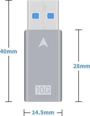 [10Gbps, 2Pack] USB to USB C Adapter, USB C Female to USB 3.0 Male Adapter, 10GB USB A to USB Type-C 3.1 Gen 2 Adapter Support PD Fast Charging and Data Transfer for Phone, Laptop, Computer