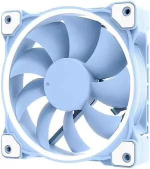 NEW ID-COOLING ZF-12025 Pastel 120mm Case Fan White LED PWM Fan for PC Case/CPU Cooler (Baby Blue)