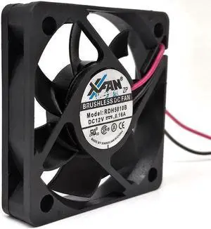 50mm 10mm Slim Cooling Fan RDH5010B DC Brushless 12V 0.16A 50x50x10mm 2-wire Ball Bearing Square Server Inverter Cooler Fan