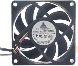 Original AUB0712MB 7cm 7015 12V 0.24A 4-pin PWM cooling fan Delta 3800 RPM 24.96CFM case cooler computer CPU fan