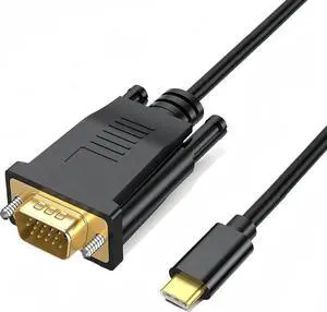 USB C to VGA Cable 3ft VGA to USB C Cable for Monitor Type-C to VGA Cable USB C to VGA Cable Compatible with MacBook Pro/Air iPad Pro Phone Laptop Projector