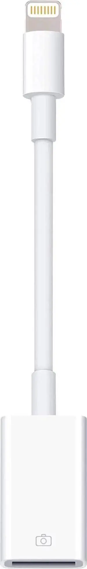 Lightning to USB Camera Adapter Lightning Female USB OTG Cable Adapter for Select iPhone iPad Models Support Connect Camera Card Reader USB Flash Drive MIDI Keyboard White