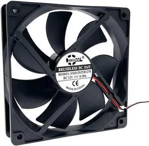 120mm 12cm Mute Computer PC Cooling Fan with Molex 4D plug,120X120X25mm 1700RPM 12V Ball Bearing Fan,Quiet Chassis Cooler