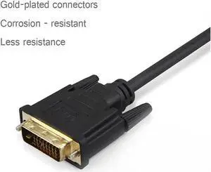 Active DVI to VGA, 6FT DVI 24+1 DVI-D M to VGA Male with Chip Active Adapter Converter Cable for PC DVD Monitor HDTV ...