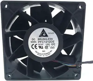 PFC1212DE Delta 12V PWM 120mm 12038 fan 1.5K-5.5K RPM 252 CFM BEAST cooling fan 4-PIN 4 wire PFC1212DE Delta 12V PWM 120mm 12038 fan 1.5K-5.5K RPM 252 CFM BEAST cooling fan 4-PIN 4 wire