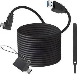 VR Link Charger Cable 16FT- Long USB A to C Cable Compatible with Oculus Quest, Oculus Quest 2 Link Cable for PC Game USB 3.1 Gen1 A to USB C High Speed Data Transfer Fast Charging Cord for Gaming PC