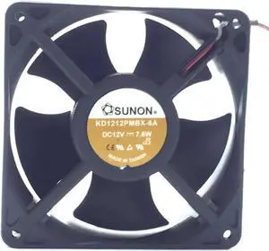 1pcs KD1212PMBX-6A 12038 120mm 120*120*38MM 2 wire fan 7.6W server inverter axial cooling fan for SUNON