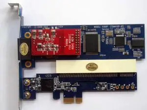 For Asterisk X100P-E FXO FXS PCI-E single port voice card TDM410P -fxo (Combination of 2 cards of X100P + PCI to PCI-E)