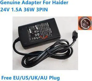 24V 1.5A 36W 3PIN HDAD36W101 Power Supply AC Adapter For Haider POS Printer Power Charger