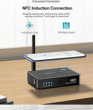 Bluetooth 5.1 Receiver Adapter for Home Stereo, Support RCA AUX 3.5mm for Speakers/Wired Speakers/Home Music Streaming Stereo System