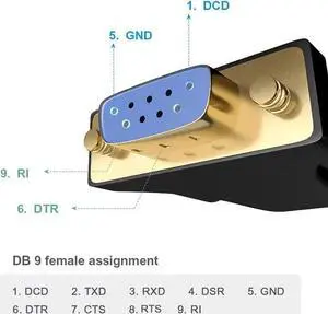USB to RS232 Adapter with PL2303 Chip 3.3 FT, USB 2.0 to RS232 Female DB9 Serial Converter Cable for Cashier Register, Modem, Scanner, Digital Cameras, CNC, 1M Black