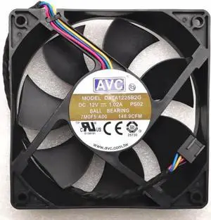 DATA1225B2G PS02 For AVC 12025 120mm Fan Double Ball 4-Wire 12V 1.02A 4300RPM 148.9CFM cooling fan DATA1225B2G PS02 For AVC 12025 120mm Fan Double Ball 4-Wire 12V 1.02A 4300RPM 148.9CFM cooling fan